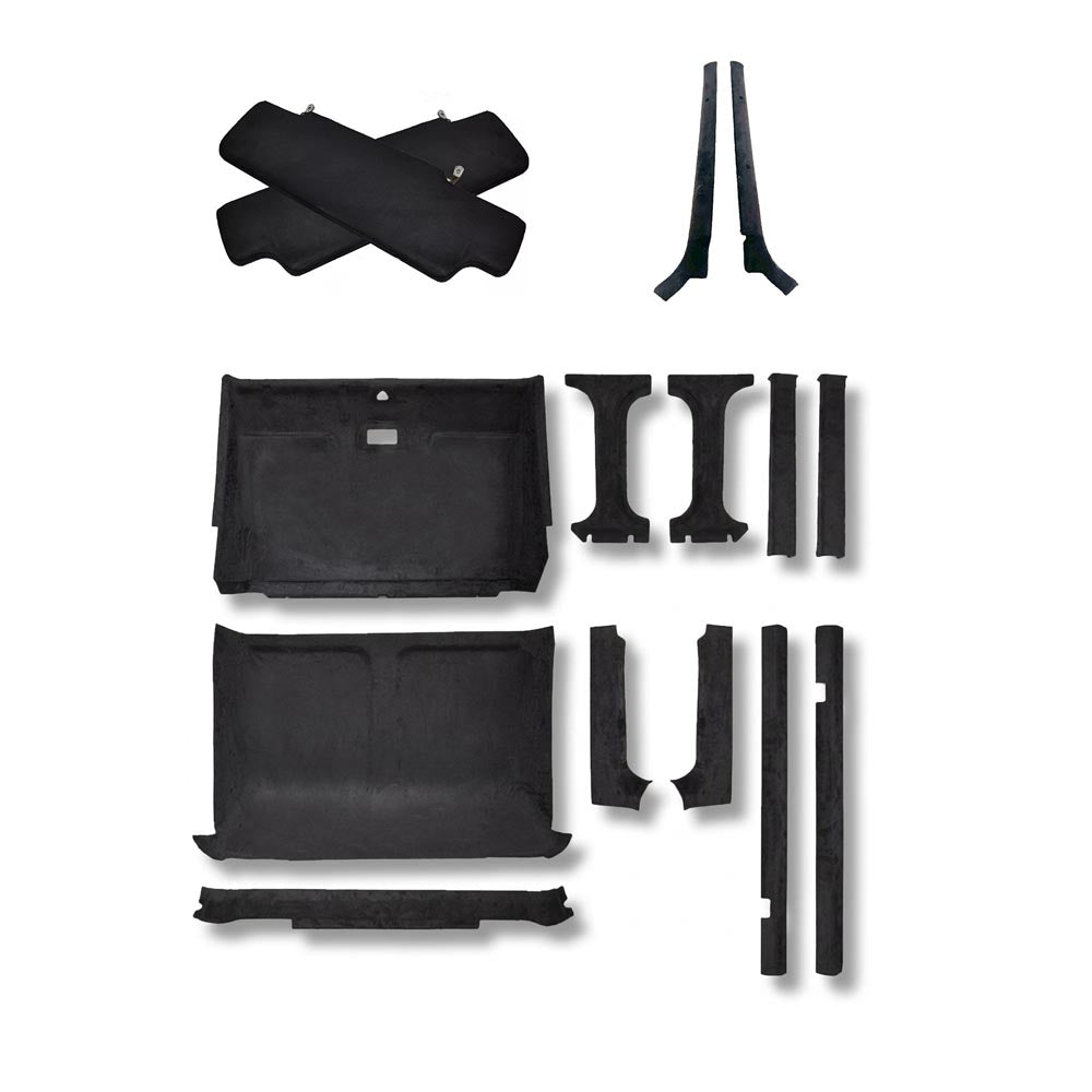 Headlining Kit for Land Rover Defender 110/130 Double Cab (Crew Cab) includes Sun Visor Covers and A Pillar Trims