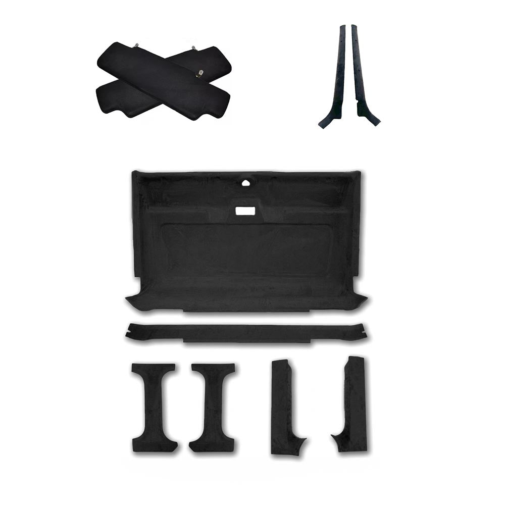 Headlining Kit for Land Rover Defender 90/110 Singe Cab (Truck Cab) includes Sun Visor Covers and A Pillar Trims
