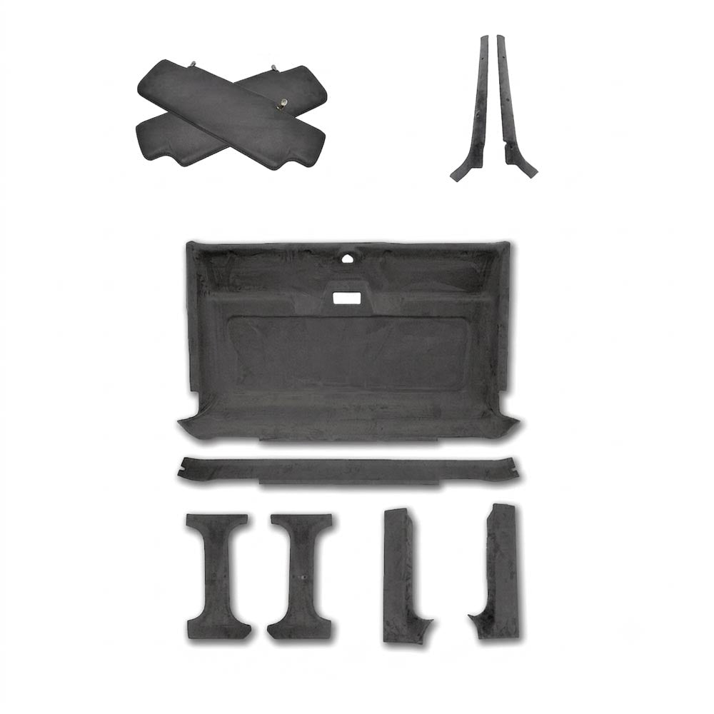Headlining Kit for Land Rover Defender 90/110 Singe Cab (Truck Cab) includes Sun Visor Covers and A Pillar Trims