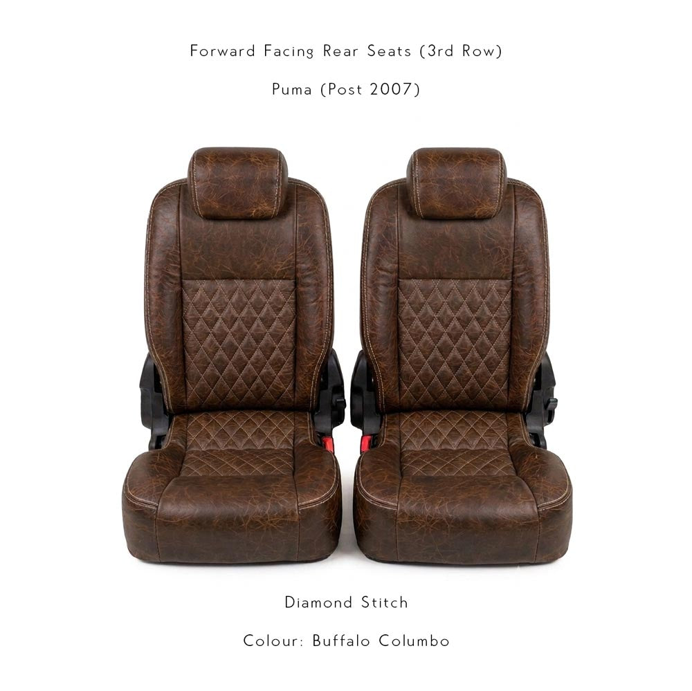 Land Rover Defender - Premium Leather Seats - Rear Seats Pair (Recovering Service or Fit at home)