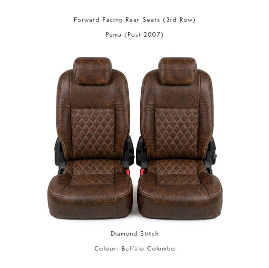 Land Rover Defender - Premium Leather Seats - Rear Seats Pair (Recovering Service or Fit at home)