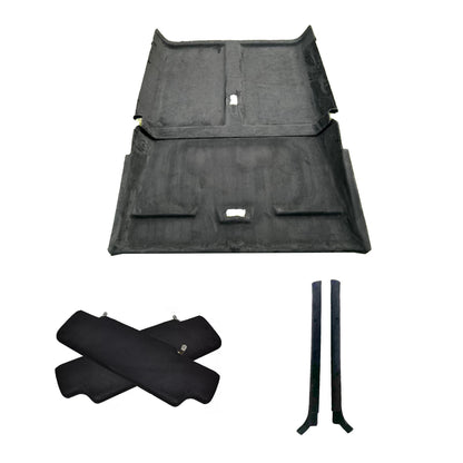 Headlining Kit for Land Rover Defender 90 without Alpine Windows includes Sun Visor Covers and A Pillar Trims