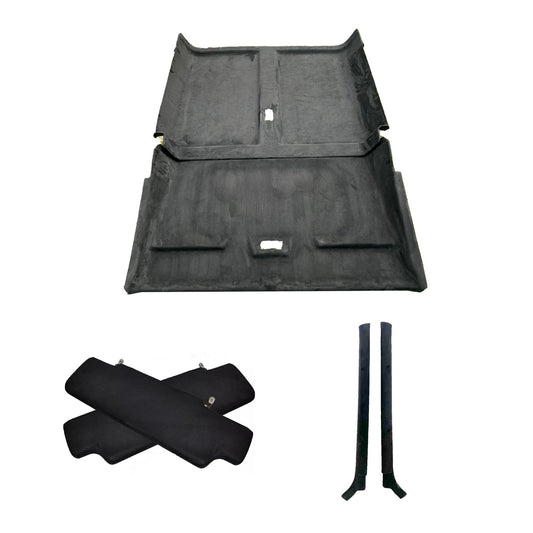 Headlining Kit for Land Rover Defender 90 without Alpine Windows includes Sun Visor Covers and A Pillar Trims