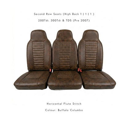Land Rover Defender - Premium Leather Seats - Second Row Seats Set (Recovering Service or Fit at home)