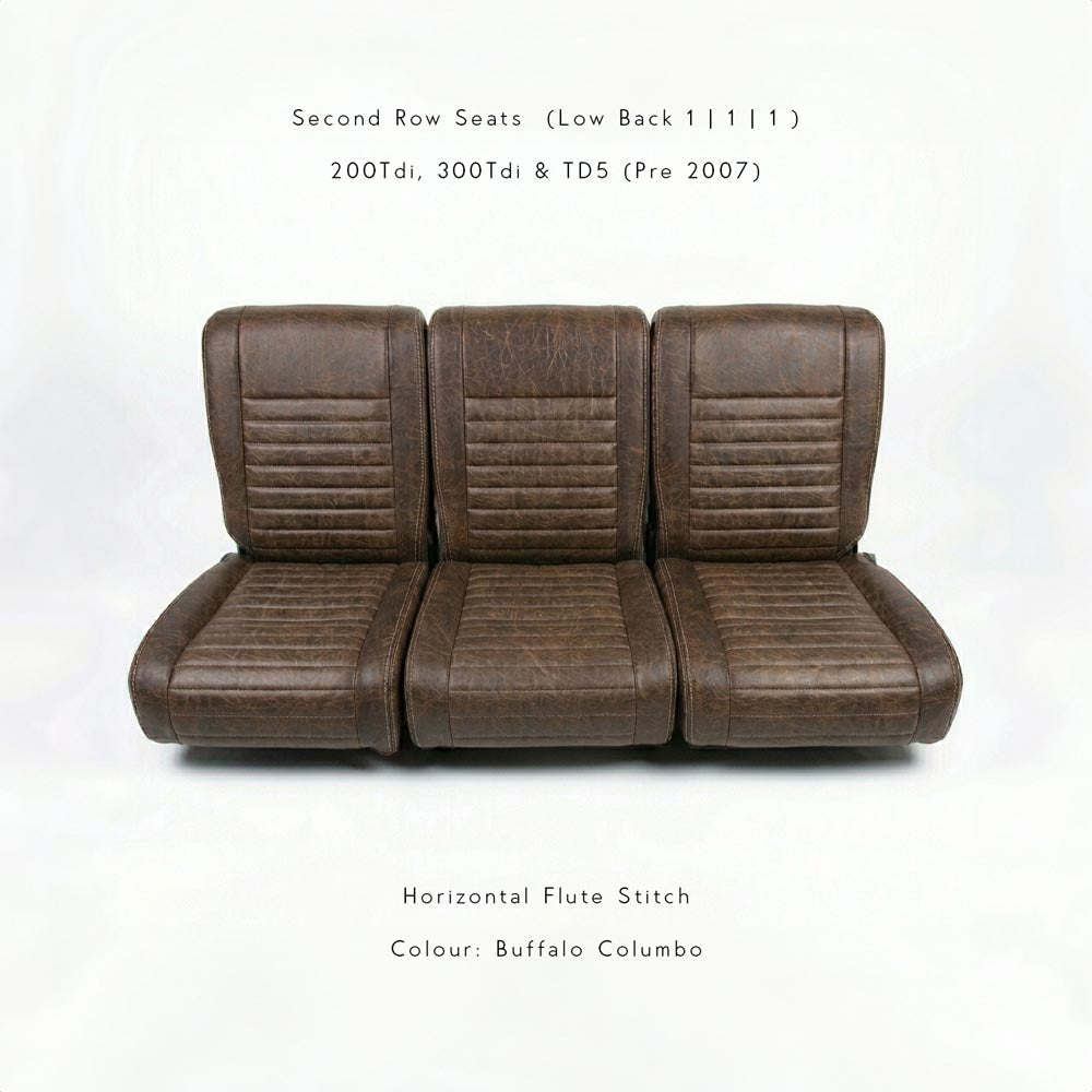 Land Rover Defender - Premium Leather Seats - Second Row Seats Set (Recovering Service or Fit at home)