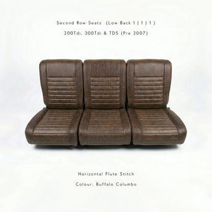 Land Rover Defender - Premium Leather Seats - Second Row Seats Set (Recovering Service or Fit at home)