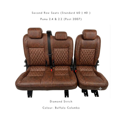 Land Rover Defender - Premium Leather Seats - Second Row Seats Set (Recovering Service or Fit at home)