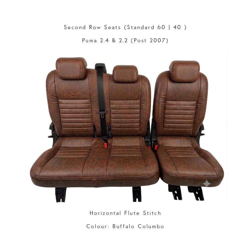 Land Rover Defender - Premium Leather Seats - Second Row Seats Set (Recovering Service or Fit at home)