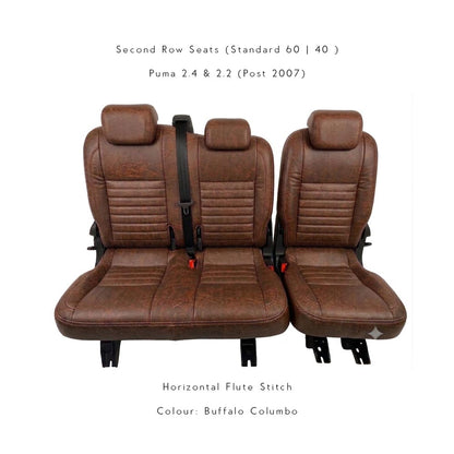 Land Rover Defender - Premium Leather Seats - Second Row Seats Set (Recovering Service or Fit at home)