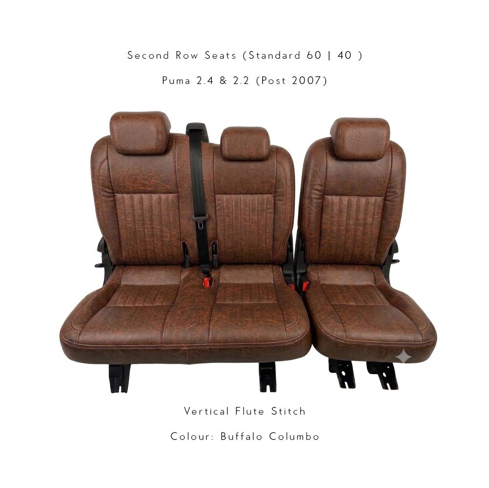 Land Rover Defender - Premium Leather Seats - Second Row Seats Set (Recovering Service or Fit at home)