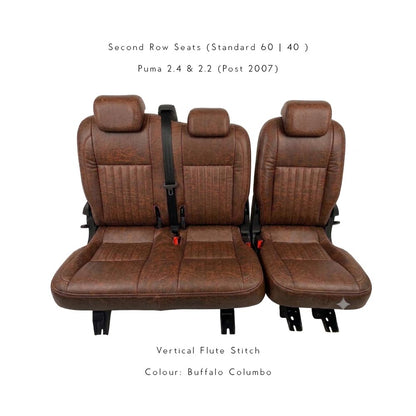 Land Rover Defender - Premium Leather Seats - Second Row Seats Set (Recovering Service or Fit at home)