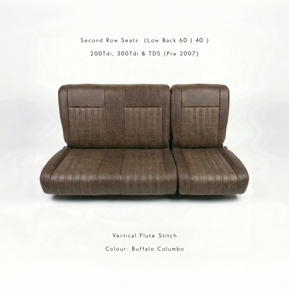 Land Rover Defender - Premium Leather Seats - Second Row Seats Set (Recovering Service or Fit at home)
