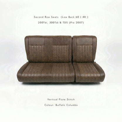 Land Rover Defender - Premium Leather Seats - Second Row Seats Set (Recovering Service or Fit at home)